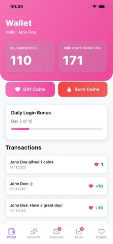 CoupleCoins iPhone screenshot