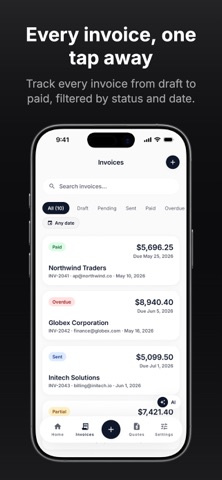 Quickbill: Invoice & Quotes iPhone screenshot