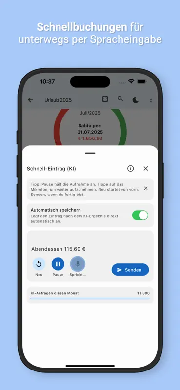 Haushaltsbuch MyMicroBalance screenshot 3 of 10
