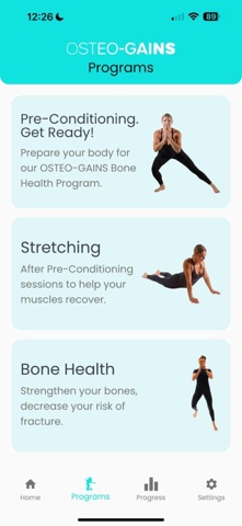 OSTEO-GAINS screenshot