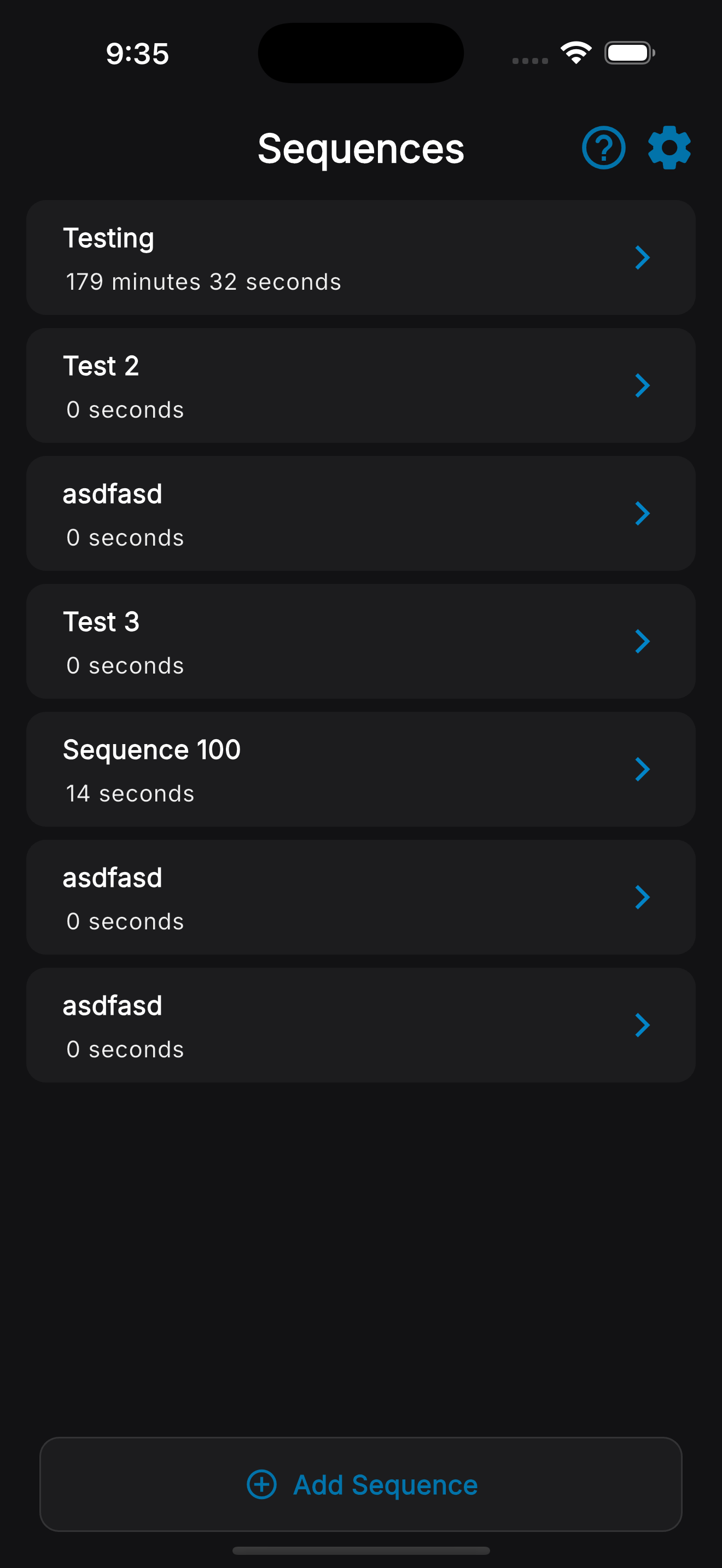 Sequences Timer