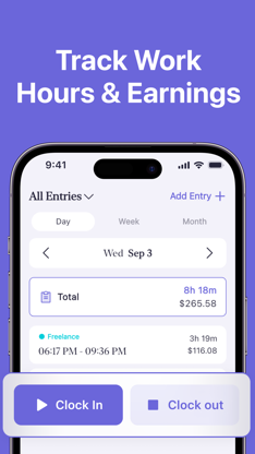 Work Hours Tracker - Clock In screenshot 1