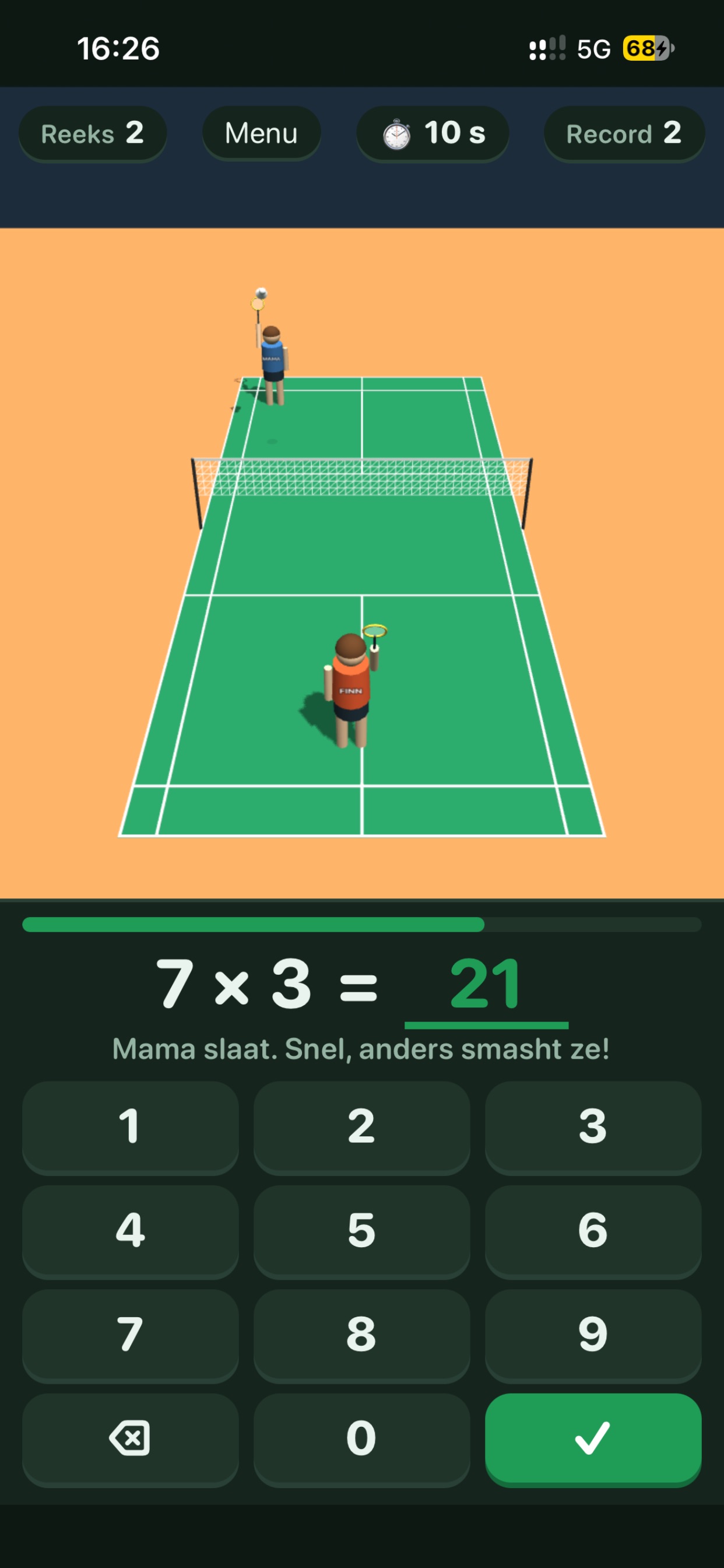 Screenshot 2 of Maalsport: tafels oefenen