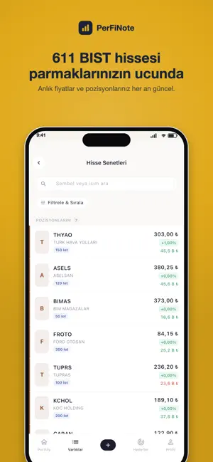 PerFiNote: Borsa Portföy Takip screenshot 4