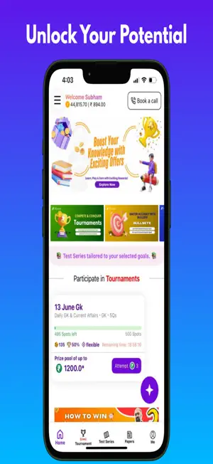 Shaurya Learn & Earn Exam App screenshot 1