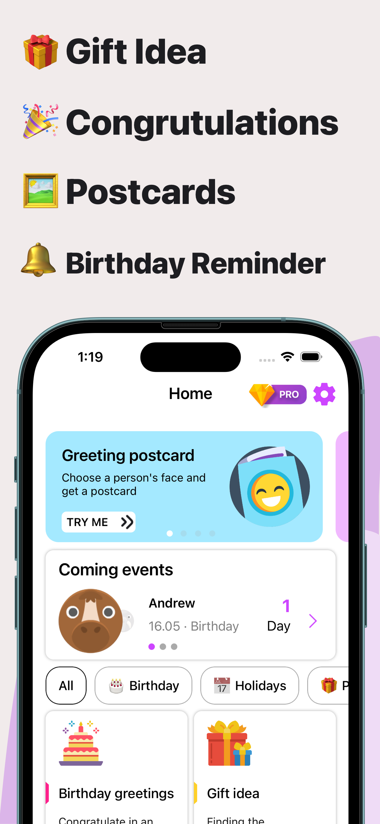 AI Gifts, Greetings & Reminder