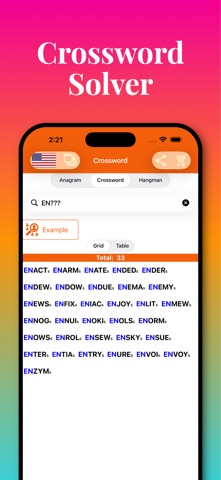Anagram Solver: Crossword Find Screenshot 2 of 5