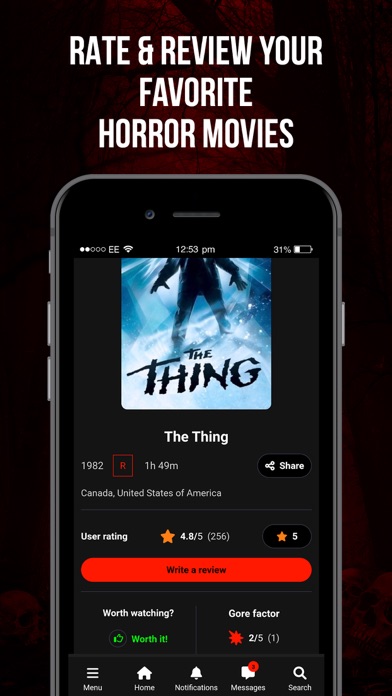 Slasher Horror Social Network Screenshot