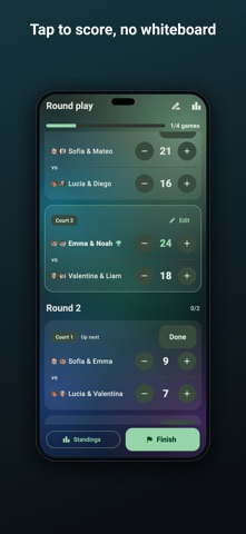 Rally Club: Pickleball Score iPhone screenshot