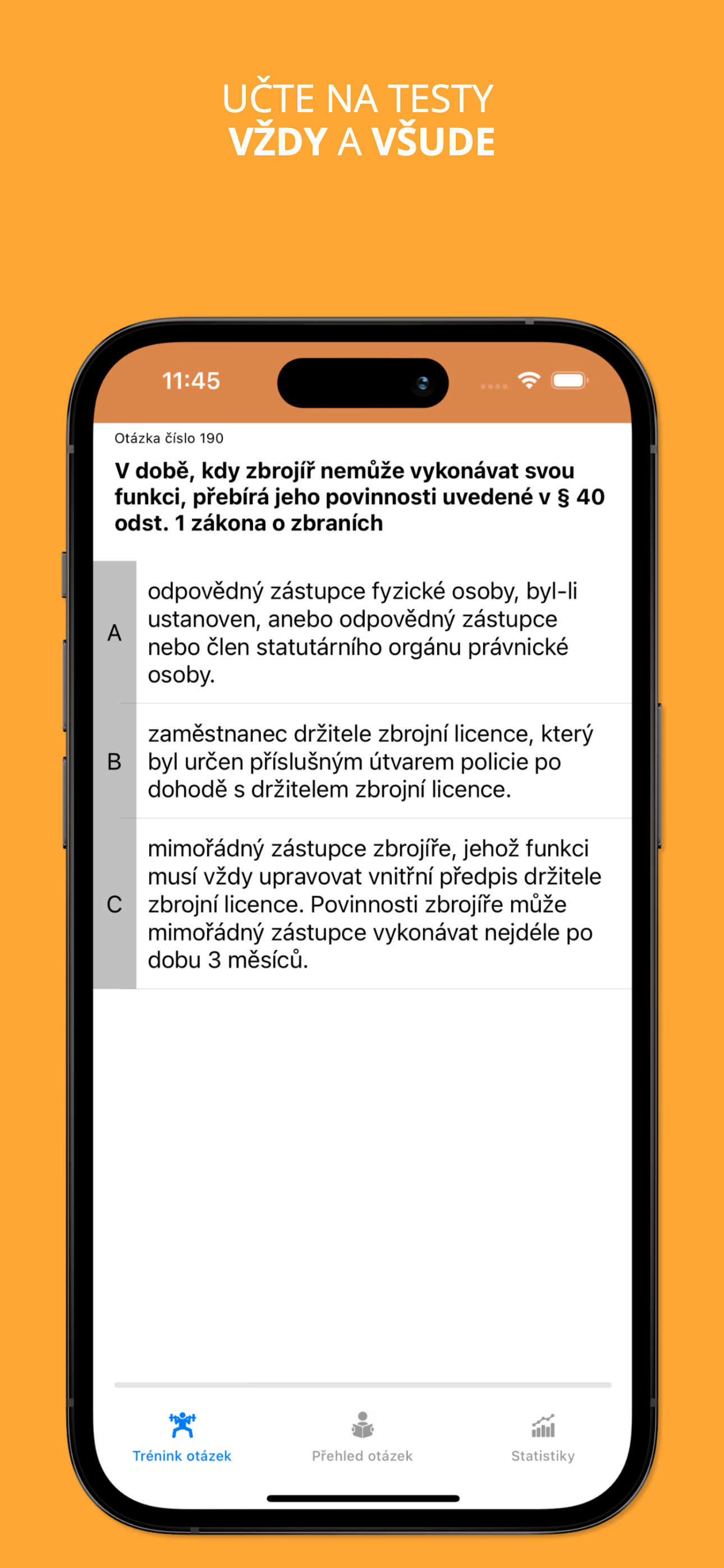 Testy - Zbrojní průkaz