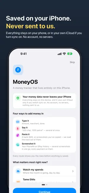 MoneyOS: Expense Tracker screenshot 1