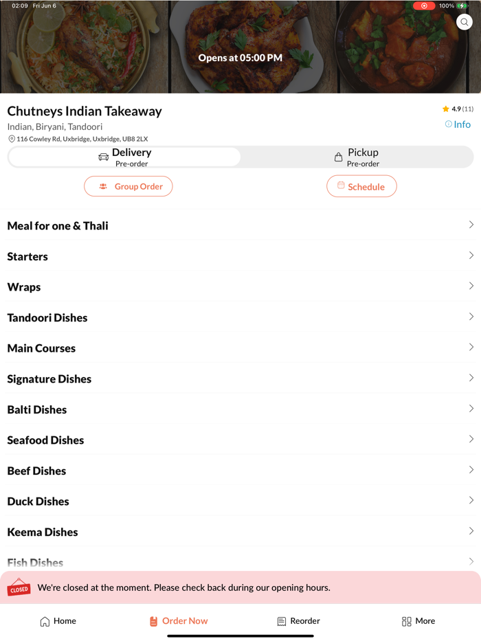 Chutneys Indian Takeaway.