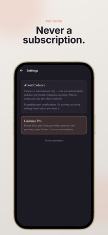 Cadence — Contraction Timer screenshot