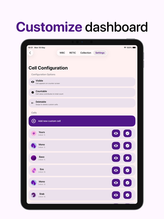 CliniCheck: WBC & Cell Counter iPad screenshot