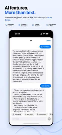 Recapio - Audio Video To Text iPhone Ekran Görüntüsü 3