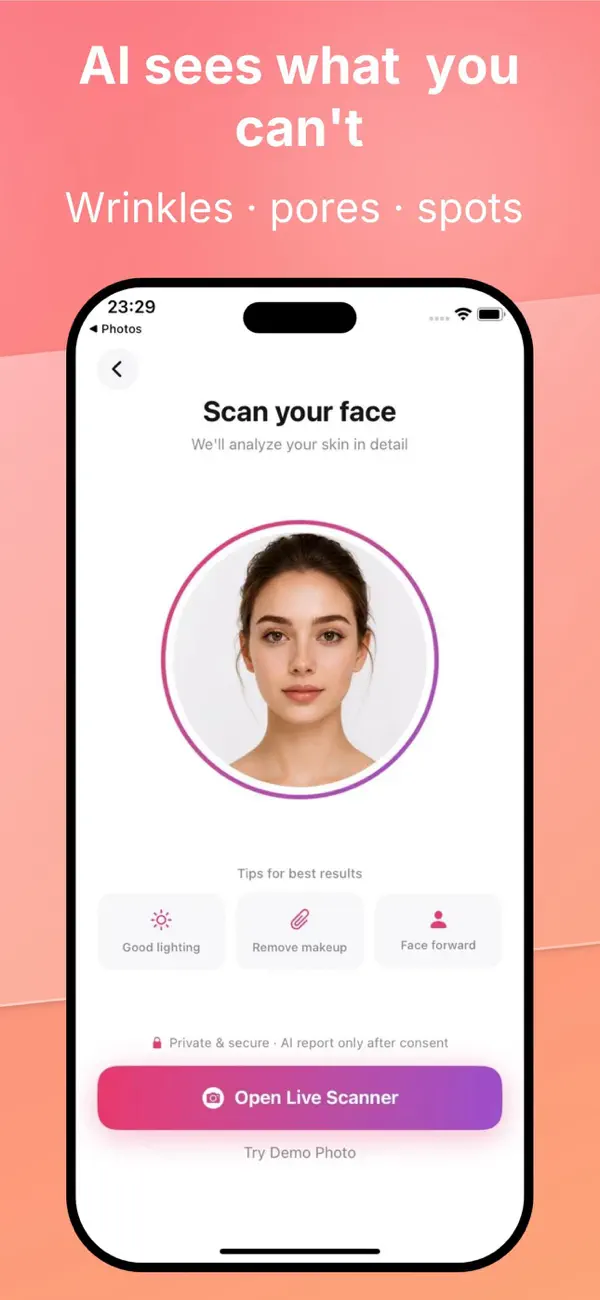 Screenshot #2 pour SkinAI: AI Skin Scanner