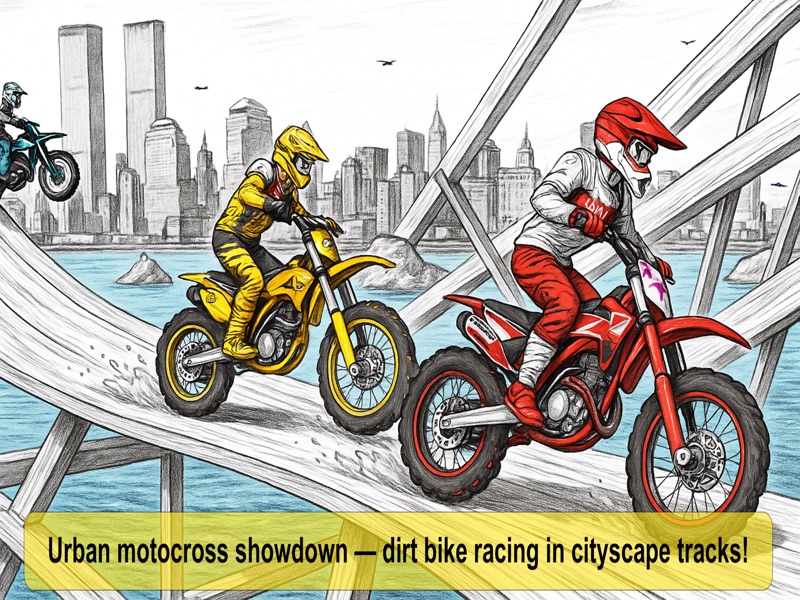 Dirt Bike Sketchy Racing Game screenshot 5