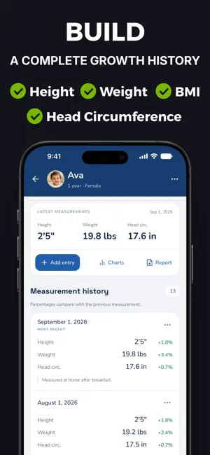 Child Growth Tracker GrowthKit screenshot 3