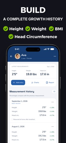 Child Growth Tracker GrowthKit Screenshot 3 of 7