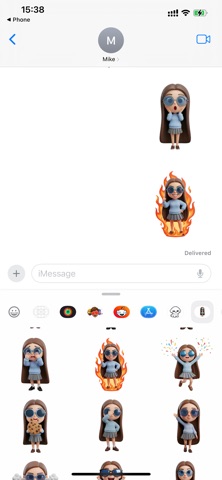 Women With Sunglasses Stickers iPhone screenshot
