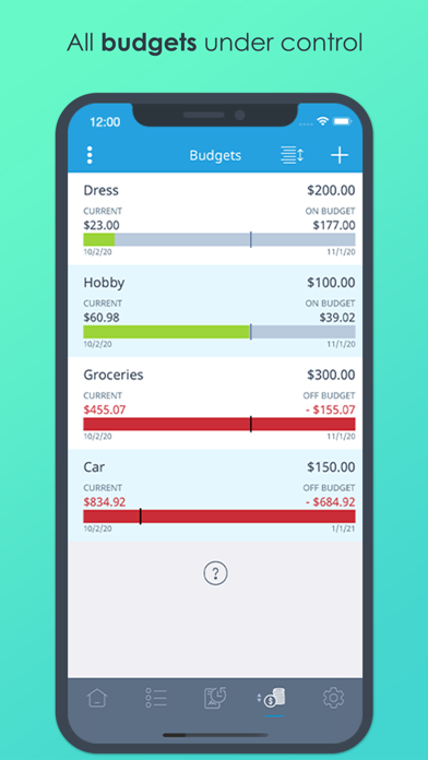 MoneyControl Spending Tracker Screenshot