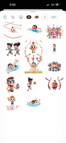 Swimming Competition Stickers iPhone screenshot