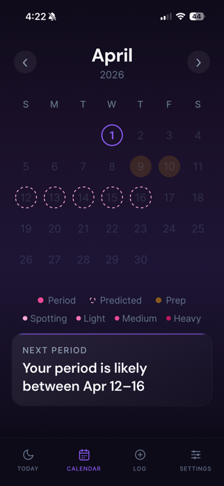 Calla: Period Tracker Screenshot 3 of 5