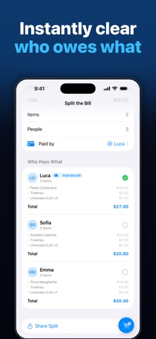 SplitReceipt - Scan & Share Screenshot 3 of 4