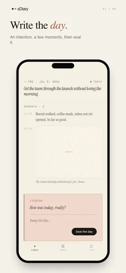 Скриншот SDiary на iPhone 1