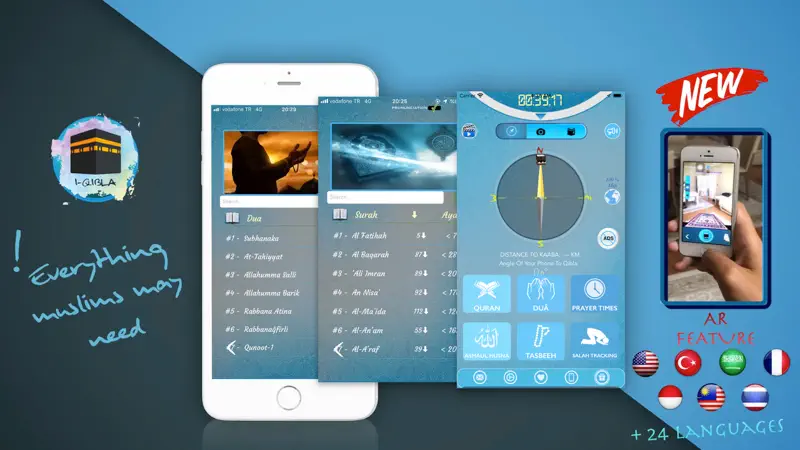 Qibla Finder, Qibla Compass AR screenshot 1 of 8
