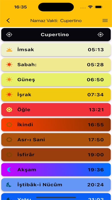 Türkiye Takvimi • Namaz Vakti Screenshot