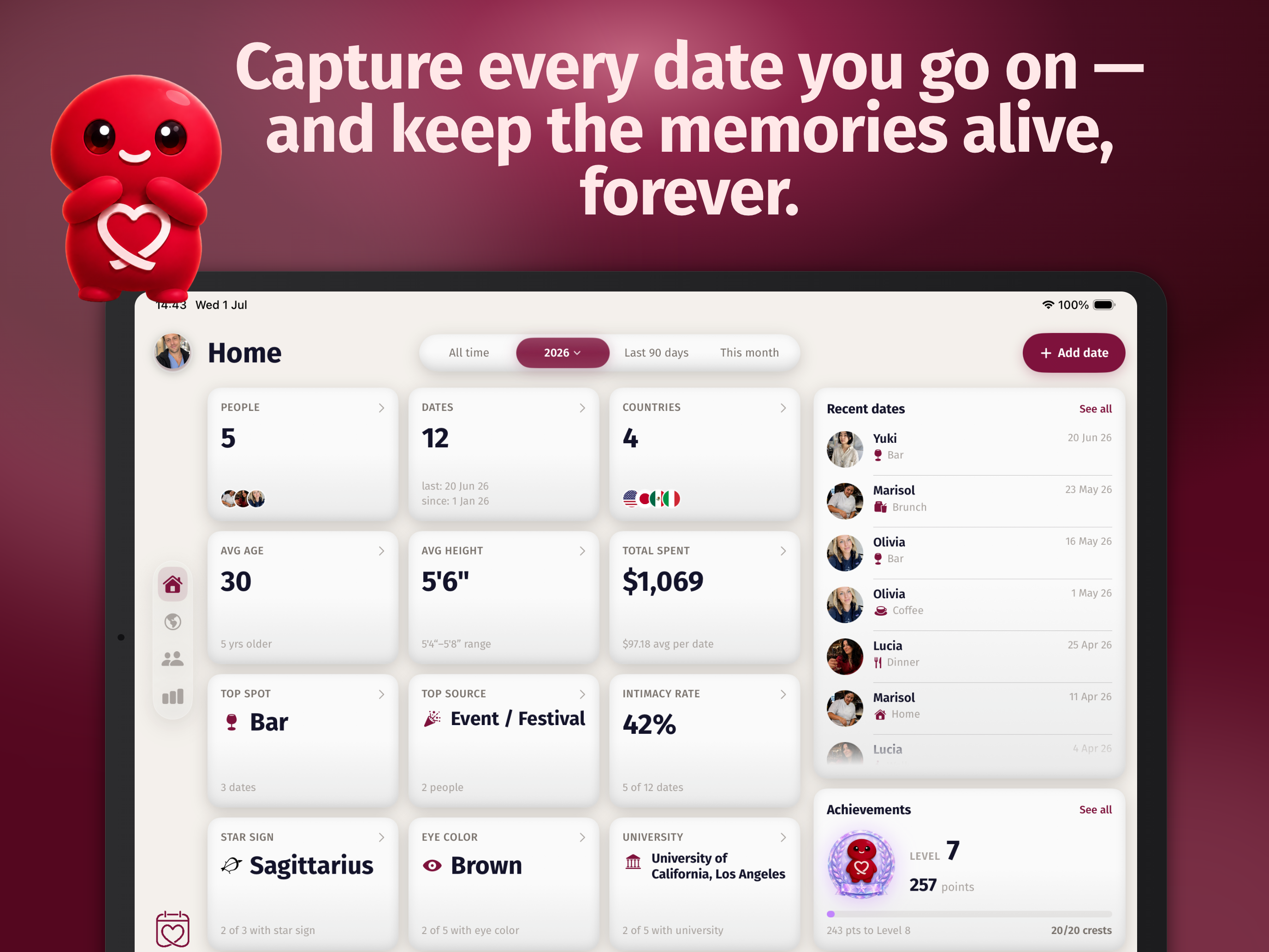 Datey: Date Tracker & Memories screenshot 9