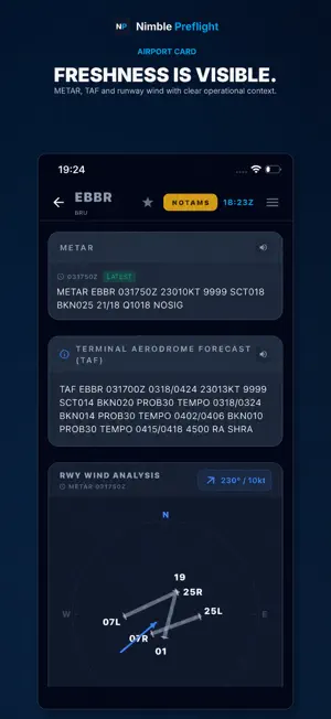 Nimble Preflight - METAR TAF screenshot 3