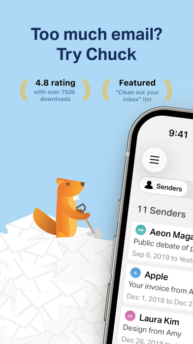 Screenshot #1 pour Chuck – Smarter Email with AI