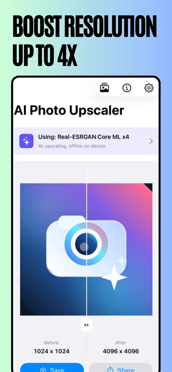 Screenshot #3 pour AI Photo Upscaler