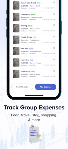 TripMate: Split Trip Expenses iPhone screenshot