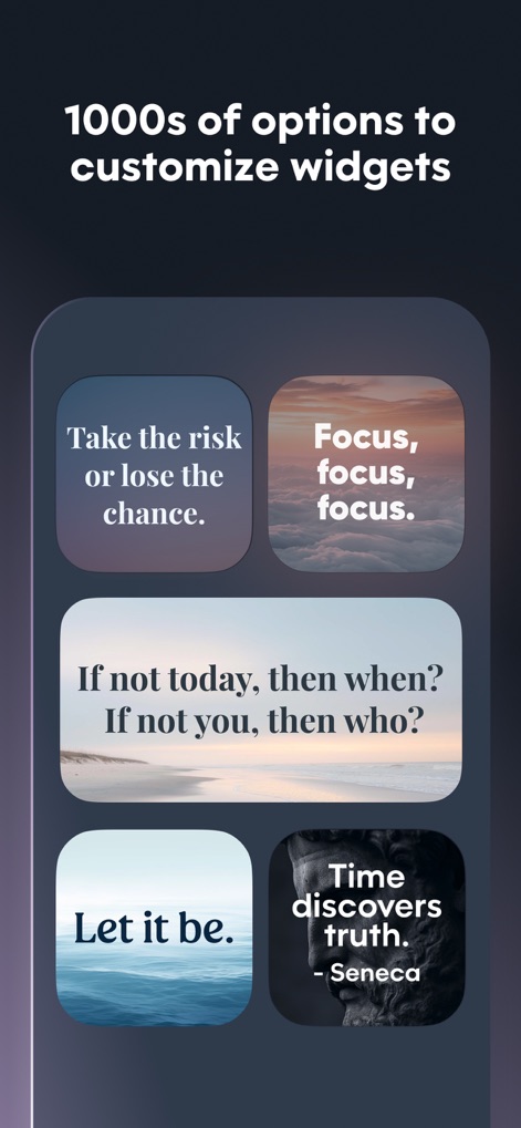 Motivation - Daily quotes - Widget Customization