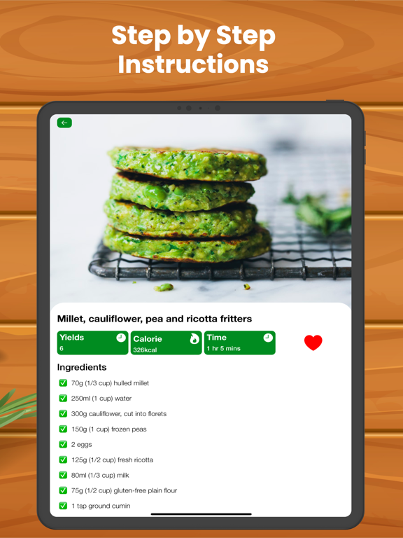 Healthy Recipes - Low Calorie iPad screenshot 3 - Food & Drink app