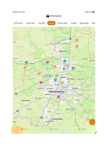 MTB Trails SA iPad screenshot