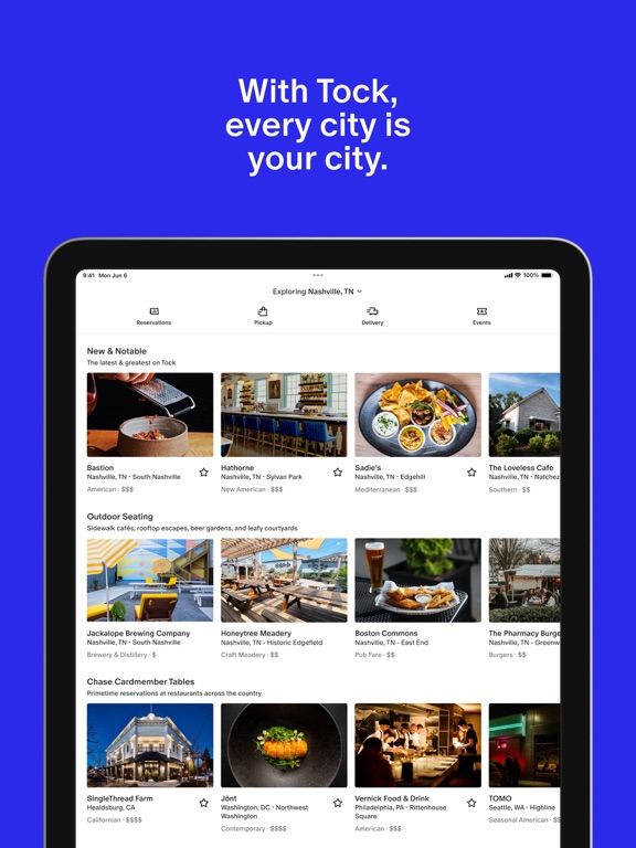 Tock iPad screenshot 4 - Food & Drink app