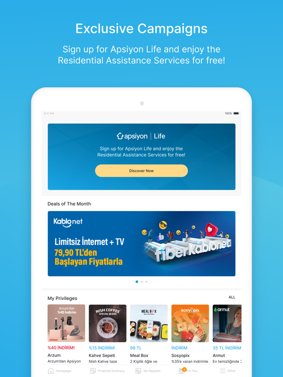 Apsiyon iPad screenshot 8 - Business app