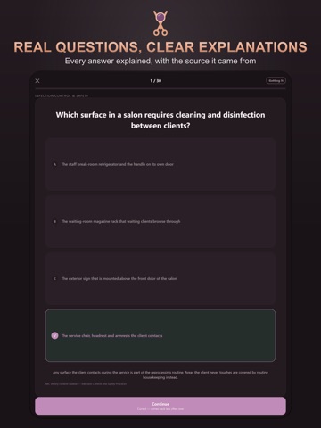Esthetician State Board Exam iPad screenshot