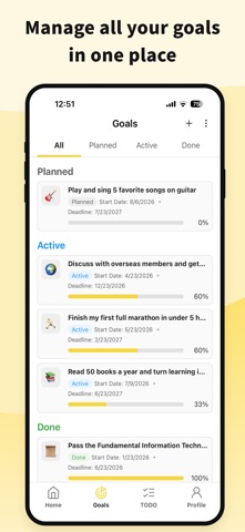 PasoPaso: Goal & Task Planner Screenshot 1 of 5