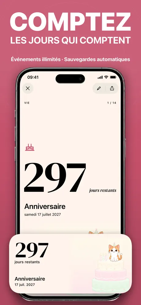 Countdown Widget: Décompte — capture d'écran 1