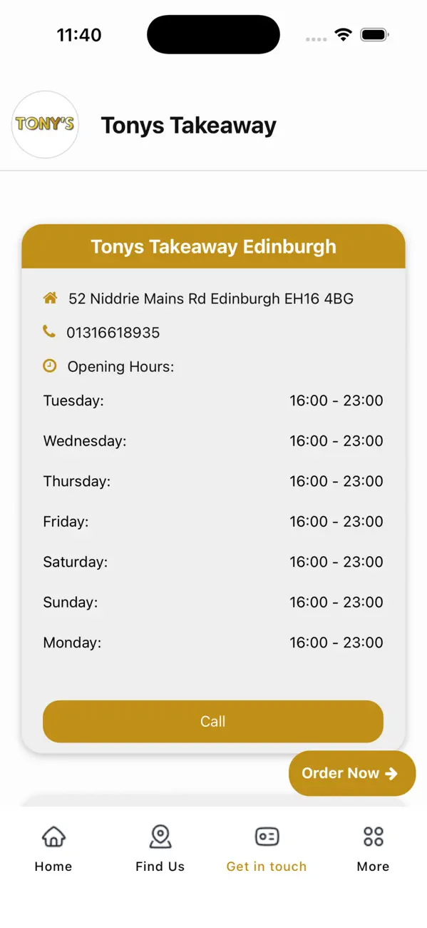 Screenshot #3 pour Tonys Takeaway Edinburgh