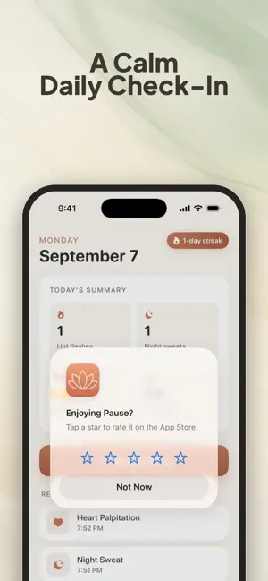 Pause — Perimenopause Tracker screenshot 3