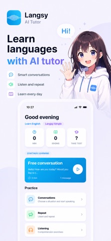 Langsy: AI language teacher screenshot