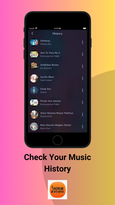 Dotara iPhone screenshot 2 - Music app