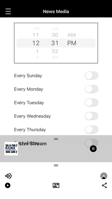 KCMX-AM Radio Screenshot