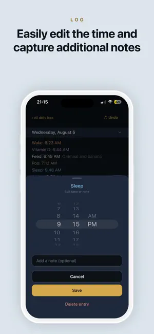 Wee Notes: Baby Log & Journal screenshot 2